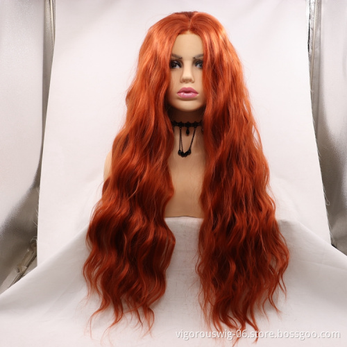 Vigorous mono long premium high quality afro kinky curly wholesale black women synthetic hair wigs lace front